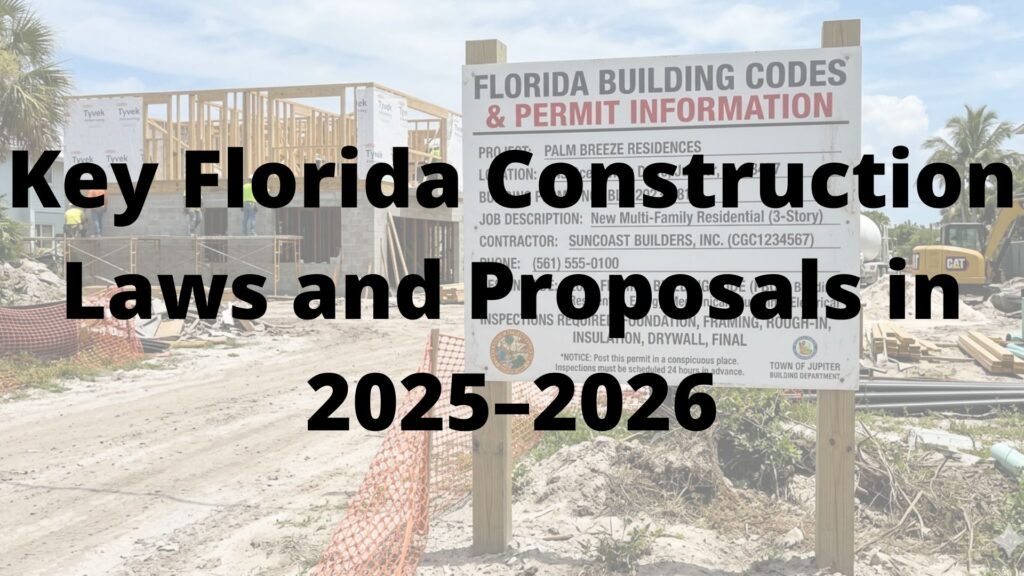 Key Florida Construction Laws and Proposals in 2025–2026