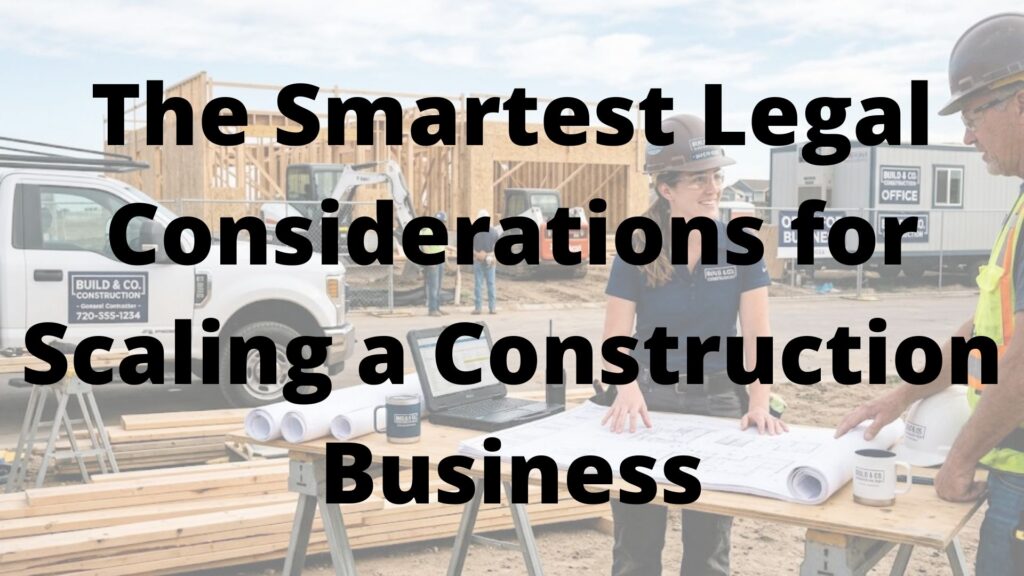 The Smartest Legal Considerations for Scaling a Construction Business